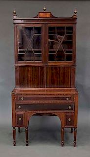 Early 1800's Federal Secretary Bookcase Desk