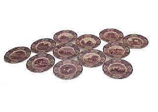 12 Crown Ducal George Washington Memorial Plates