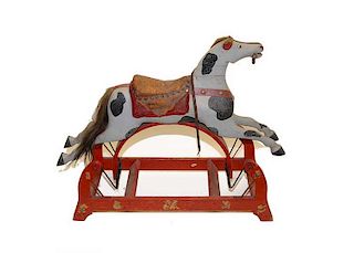 Original Paint Wood Rocking Horse