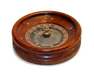 Antique Mahogany Roullette Wheel