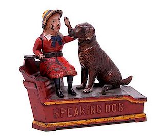 1885 Shepard Hardware Speaking Dog Mechanical Bank