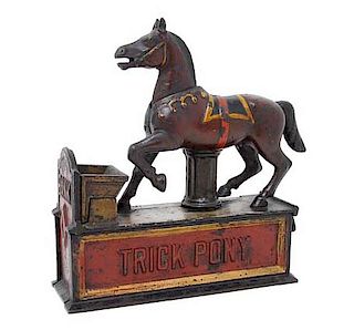 1885 Shepard Co. Cast Iron Trick Pony Mechanical Bank