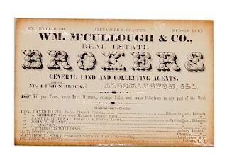 1850's Abraham Lincoln Business Card