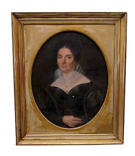 18th Century Oil on Canvas Portrait of a lady