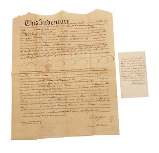 1804 Land Indenture Thomas Worthington Signature