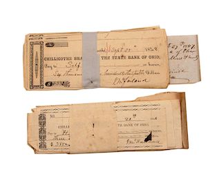 1840's J. McFarland, Chillicothe Branch The State of Ohio Checks
