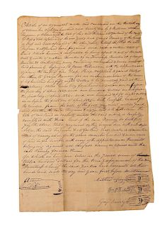 1822 Pickaway County Ohio William McFarland Land Sale, Thomas Worthington Survey