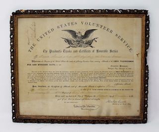 Civil War Discharge with Abraham Lincoln Signature