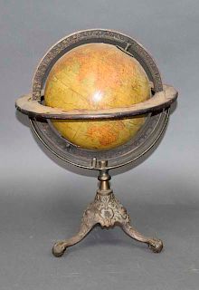 Claw Footed Cast Iron Terrestrial Globe