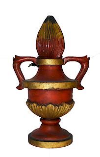 IOOF Ceremonial Paint Decorated Wooden Finial