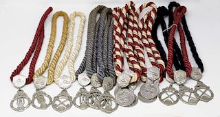 14 IOOF Regalia Necklaces with Badges