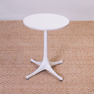 GEORGE NELSON FORMICA AND POWDER COATED METAL SIDE TABLE