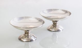 PAIR OF GEORG JENSEN STERLING SILVER TAZZAS