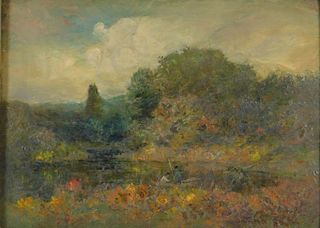 George W. Whitaker OP Barbizon Landscape Painting
