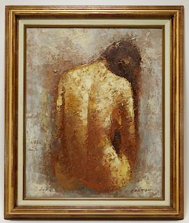 Donald Barton Impressionist Female Nude Painting