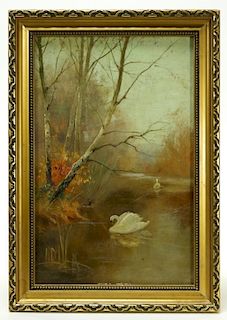 Worthington Whittredge Hudson River OP Painting