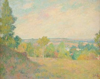 GEORGES D'ESPAGNAT (French 1870-1950) A PAINTING, "Paysage,"