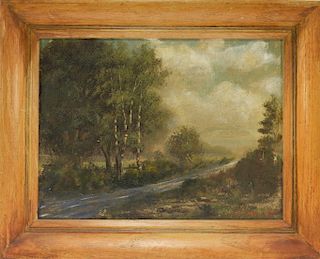Emil Huenten German River Landscape Painting