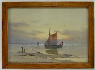 William Paskell Impressionist Painting of Sailboat
