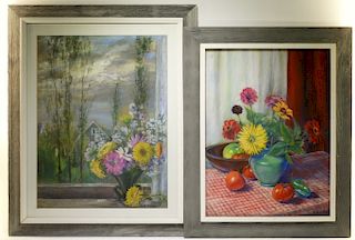 PR. Ruth Berry Floral Fruit Still Life WC Painting