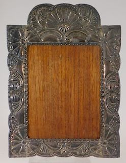 Victorian Sterling Silver Repousse Picture Frame