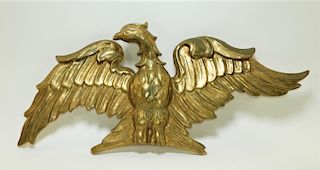 American Carved Gilt Wood Architectural Eagle