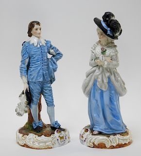 PR Charles Levy Co. Porcelain Male & Female Figure