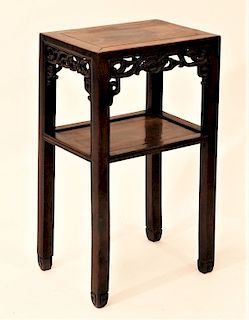 FINE Chinese Carved Hardwood Pedestal Table