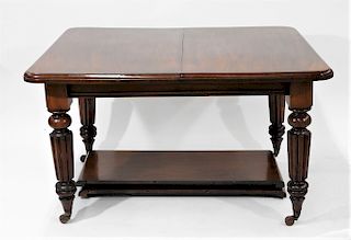 C.1860 Carved Mahogany Dining Library Table