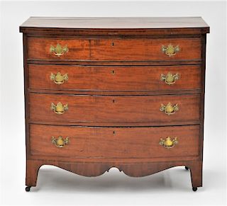 Massachusetts Federal Mahogany Bow Front Chest