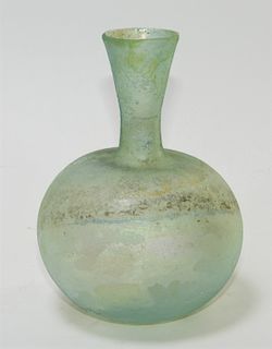 FINE Roman Globular Iridescent Glass Bottle