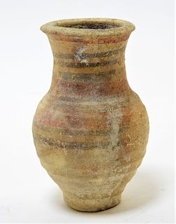 Pre Columbian Miniature Polychrome Decorated Vase