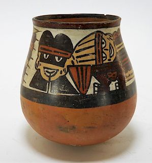 Ancient Pre-Columbian Nazca Polychrome Vessel