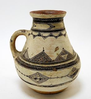 19C. Native American Decorated Zuni Pottery Vessel