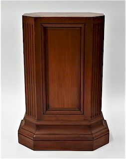 FINE Mahogany Paneled & Fluted Pedestal Fern Stand