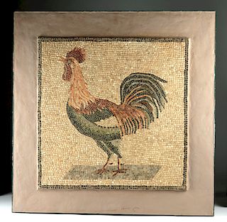 Incredible Lifelike Roman Mosaic of a Rooster