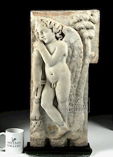 Roman Marble Sarcophagus Relief of Cherub