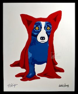 Signed Rodrigue Red Blue Dog Artist's Proof - 1993