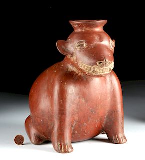Colima Pottery Redware Dog Vessel