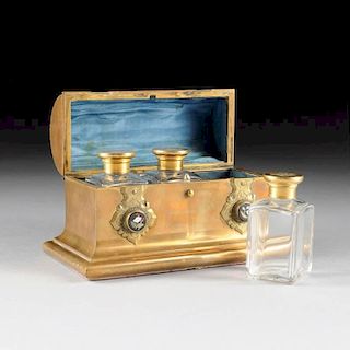 A VICTORIAN BRONZE AND PIETRA DURA FITTED PERFUME CASKET, PROBABLY LONDON, CIRCA 1875,