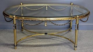 La Barge / Maitland Smith Brass with Glass Top