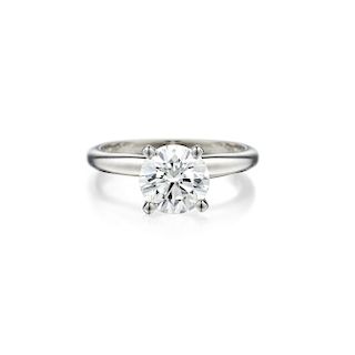 A 1.57-Carat I I1 Diamond Platinum Ring