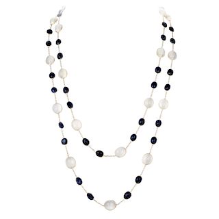 A Sapphire and Moonstone Necklace