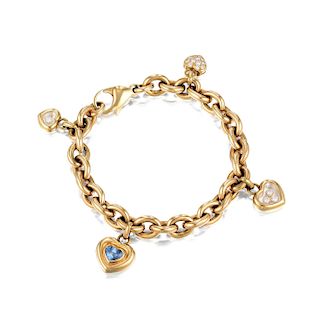Chopard Bracelet with Gem-Set Heart Charms