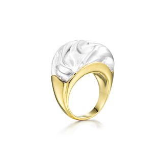 Tiffany Rock Crystal and Diamond Ring