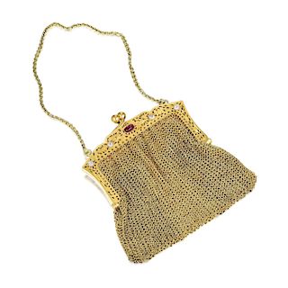 Antique Diamond and Ruby Purse, French