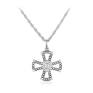 Buccellati Maltese Diamond Cross Pendant Necklace