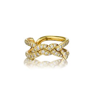 Tiffany & Co. 18K Gold and Diamond Band