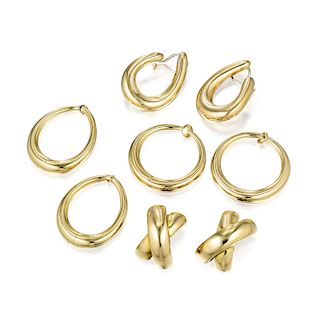 A Group of Gold Earclips