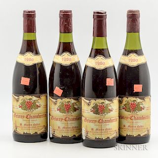 Martin Noblet Gevrey Chambertin 1990, 4 bottles